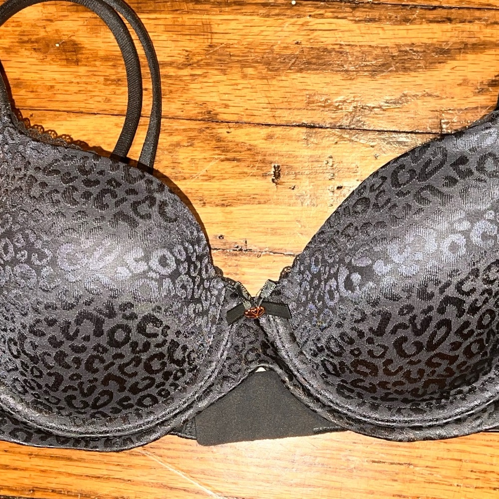 Victoria's Secret Black Leopard Bra